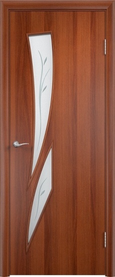 дверь Стрелец со стеклом итальянский орех