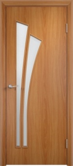 дверь стекленная Салют миланский орех
